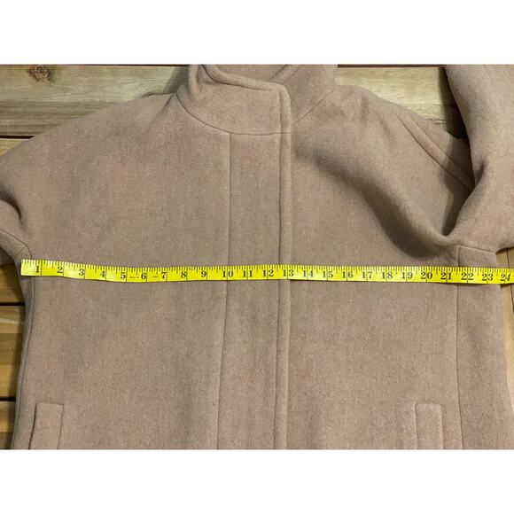J. Crew City Coat Wool Side Zipper Heather Acorn Size 16 - Picture 11 of 12